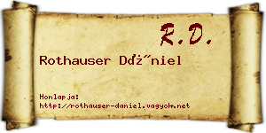 Rothauser Dániel névjegykártya